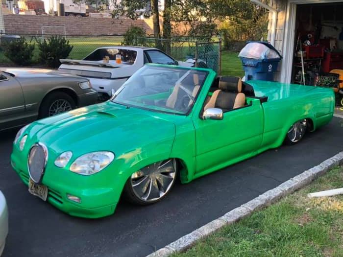 Questionably modified 1989 Toyota Pickup lowrider, <i>Facebook Marketplace</i>