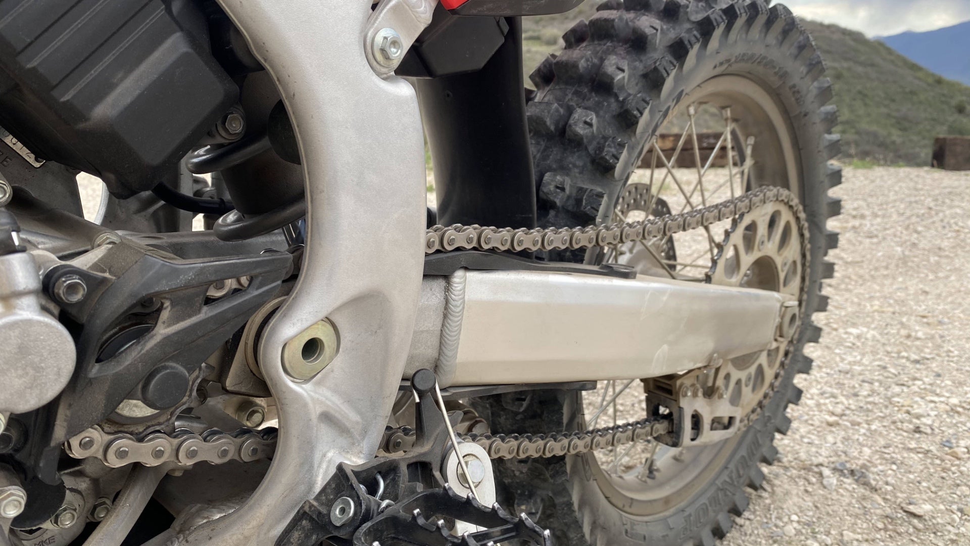 The countershaft sprocket connected to the rear sprocket via the chain. , <i>Jonathon Klein</i>