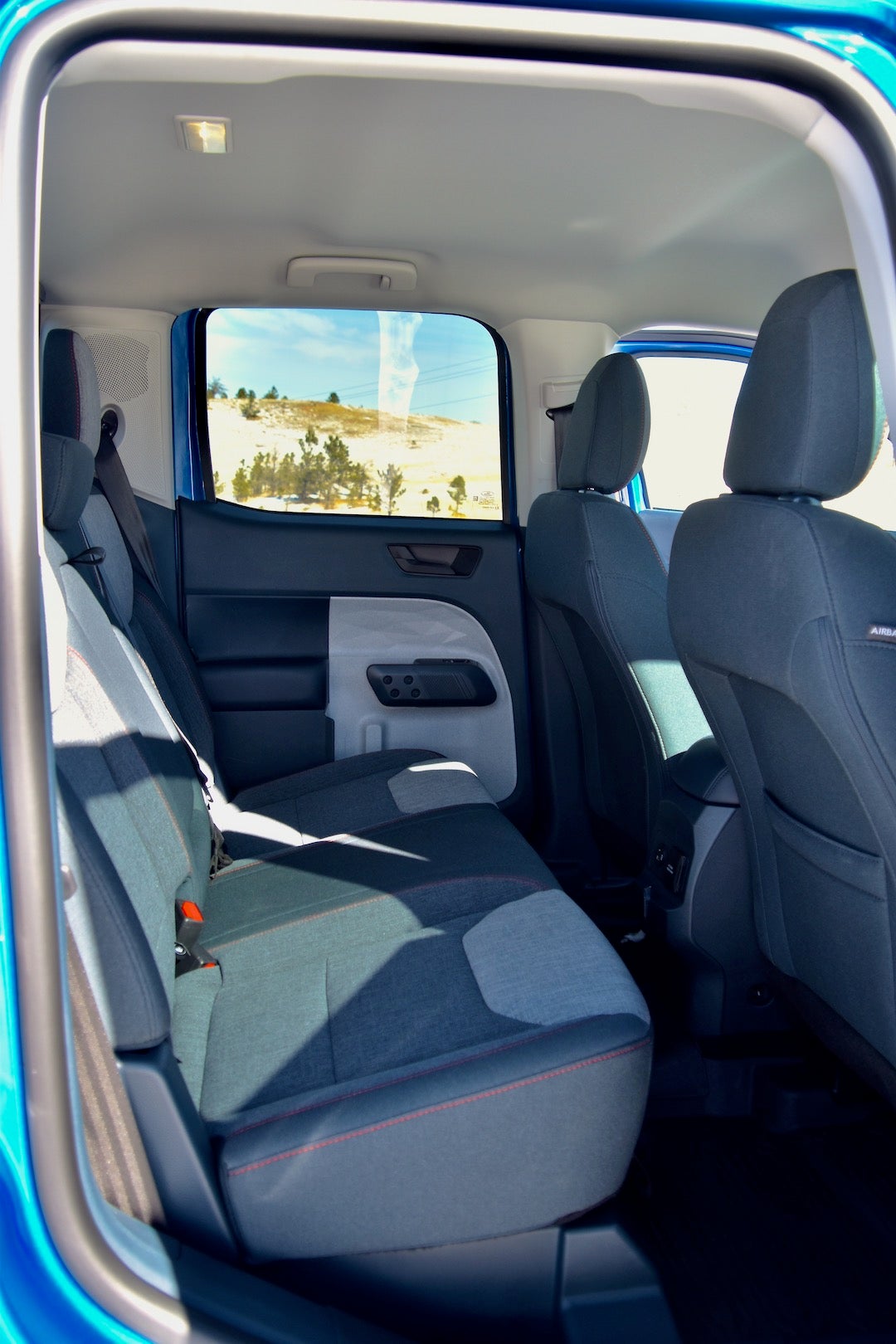 2022 Ford Maverick Hybrid back seat, <i>James Gilboy</i>