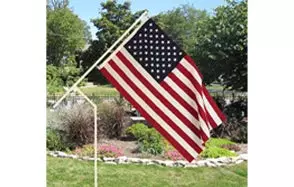 White ‘Made in the USA’ PVC Flagpole 00