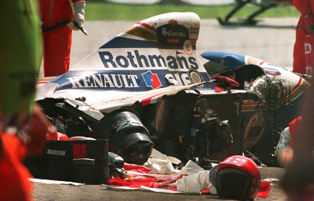 1994: What was left of his Williams-Renault race car