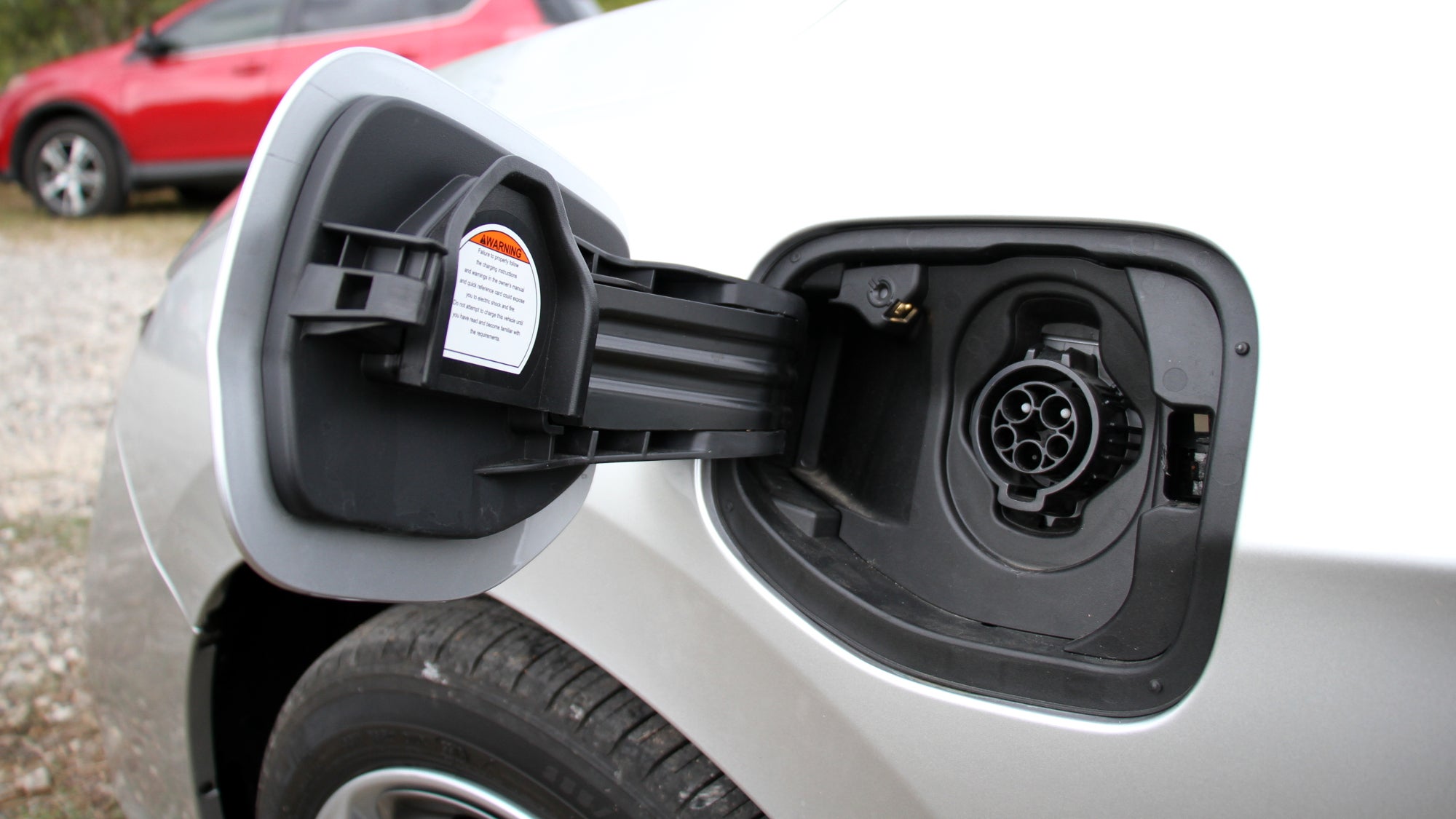 Honda Clarity charging plug, <i>Stef Schrader</i>
