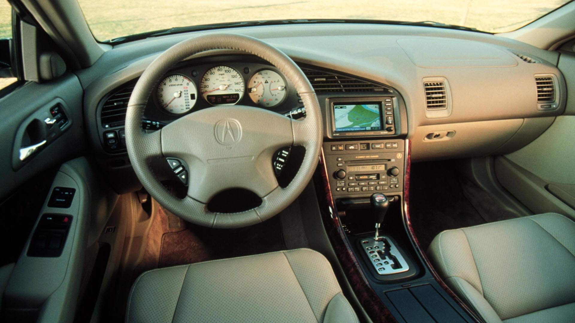 <p class="caption-title">2001 Acura 3.2CL Type S</p>, The 2001 Acura 3.2CL Type S featured a driver-focused dashboard., <i>Acura</i>