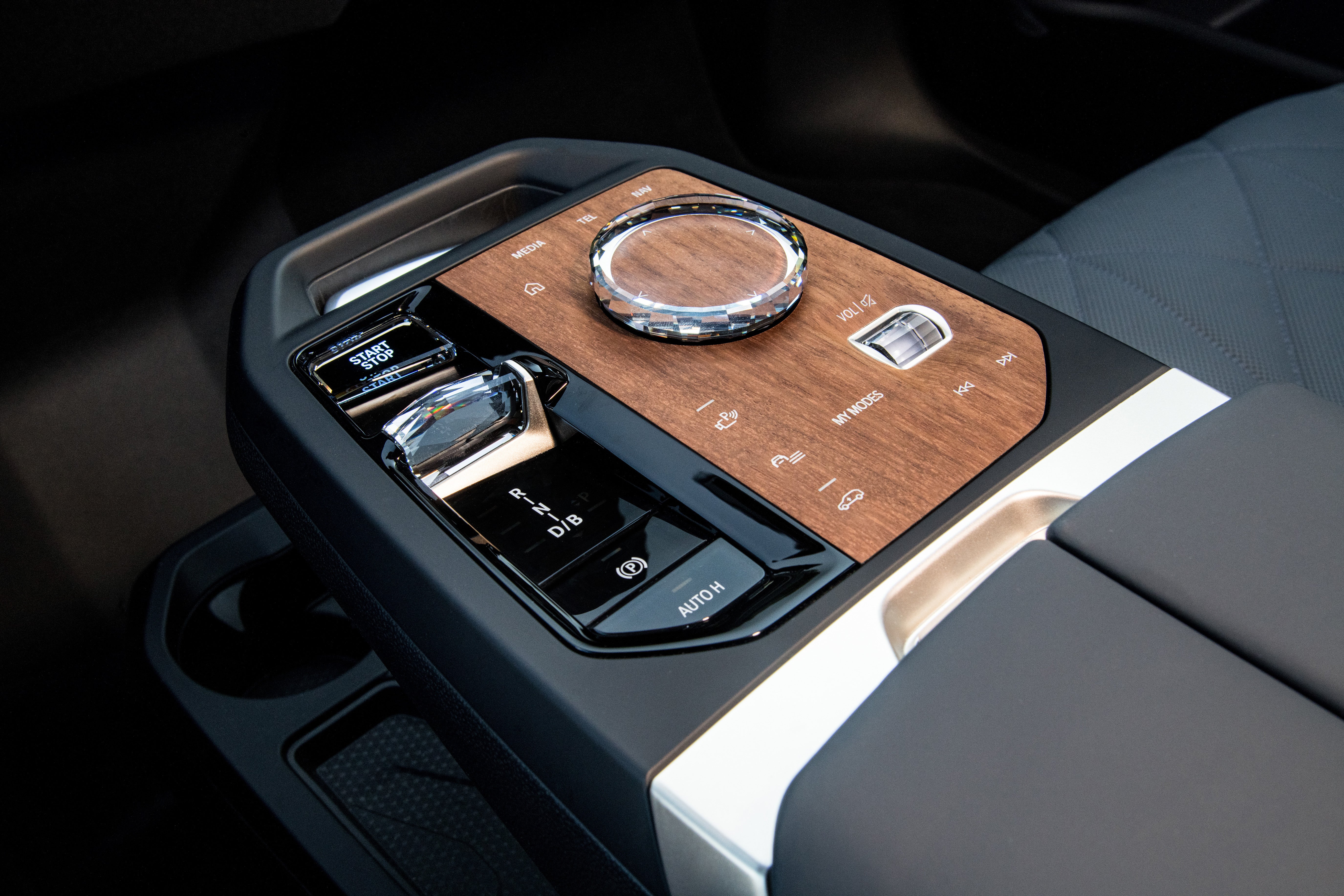 The crystalline and wood option for the centre console, <i>BMW</i>