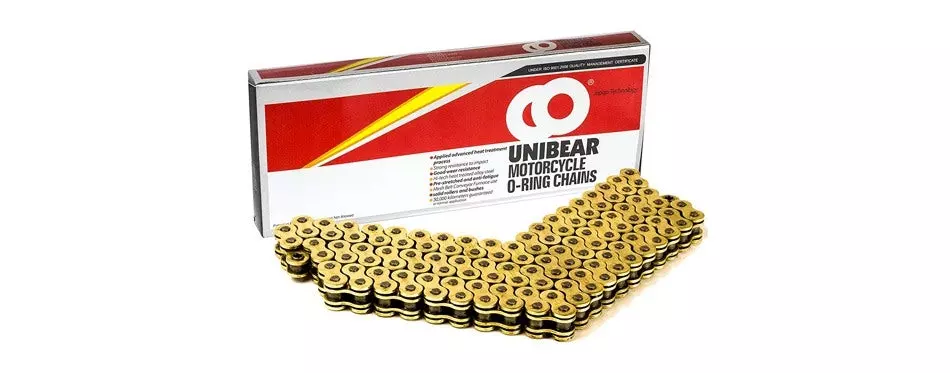 530 gold o-ring motorcycle chain by unibear
