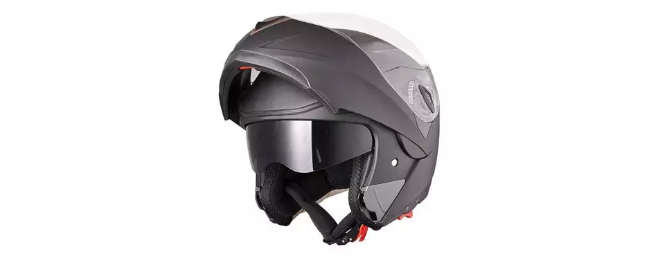 AHR Full Face Flip up Modular Motorcycle Helmet