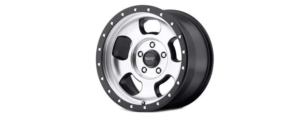 American Racing Off Road Wheel with Machined Finish
