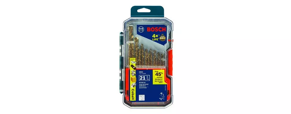 Bosch 21 Piece Cobalt Metal Drill Bit Set