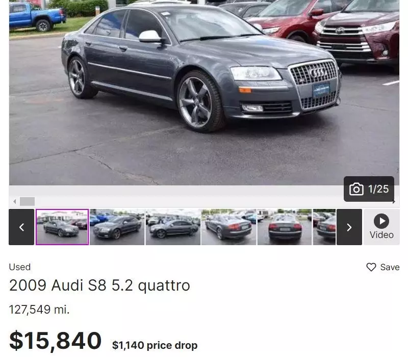 A Used Audi S8 Gets You a Lamborghini-Like V10 for Less Than $20,000 These Days