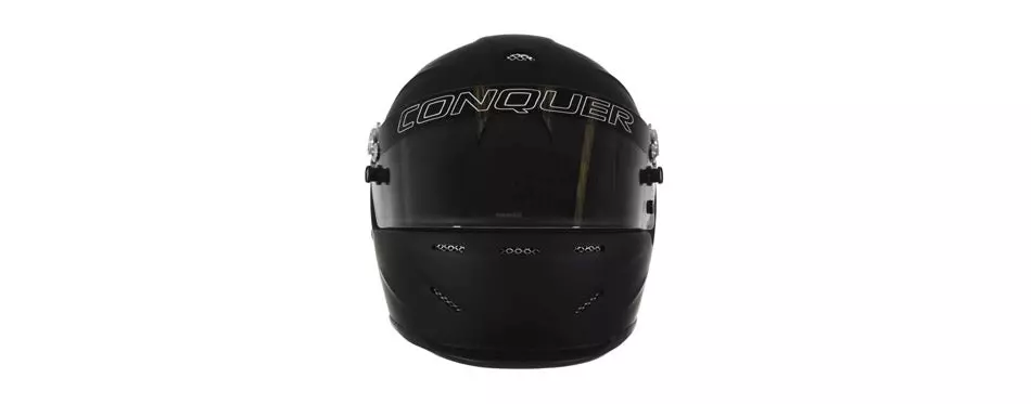 Conquer Aerodynamic Vented Auto Racing Helmet