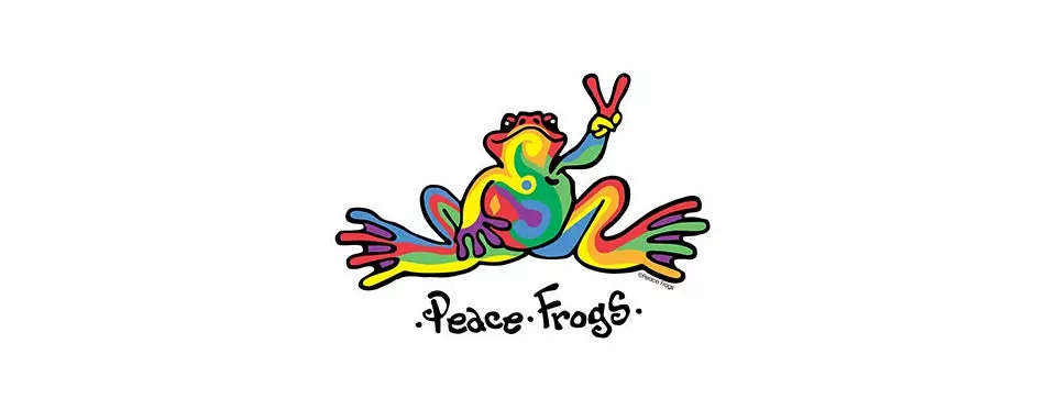 Enjoy It Peace Frogs Sticker