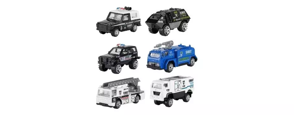 Hautton Diecast Toy Police Car Set
