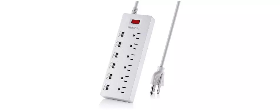 Hitrends Surge Protector Power Strip 6 Outlets with 6 USB Charging Ports