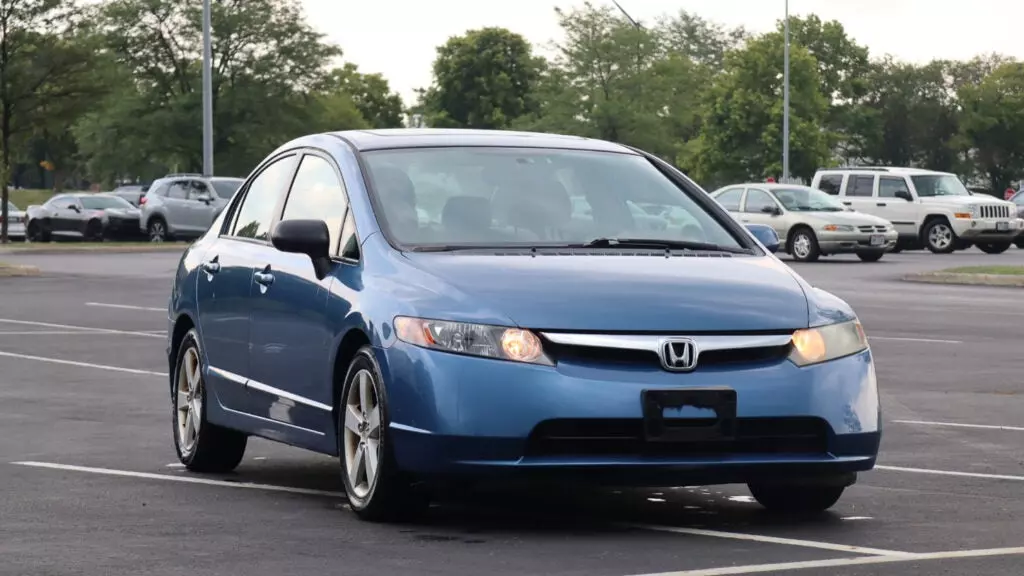 Honda Civic Front View Parking Lot