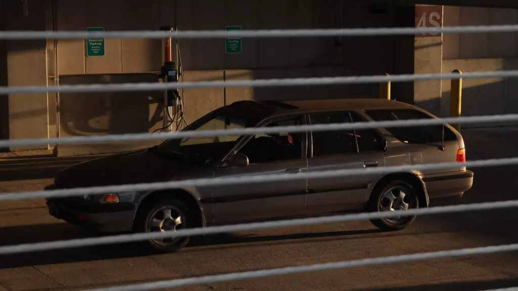 1993 Accord Wagon In a Parking Deck, Behind Barrier
