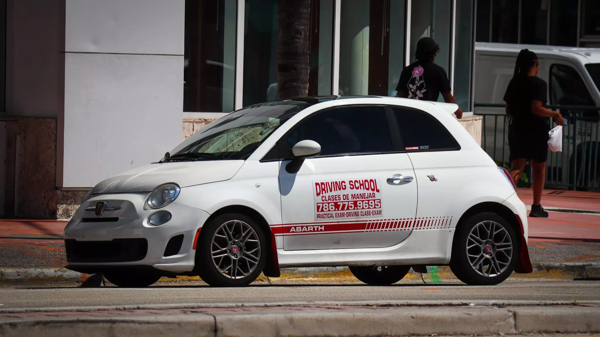 Learn To Also Get Speeding Tickets in a Fiat 500 Abarth Driving School Car