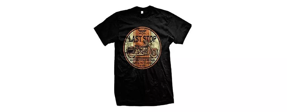 Last Stop Motorcycle T Shirt