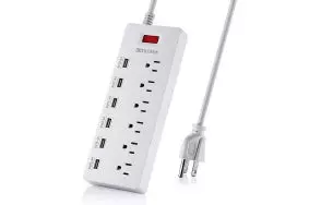 Hitrends Surge Protector Power Strip 6 Outlets with 6 USB Charging Ports