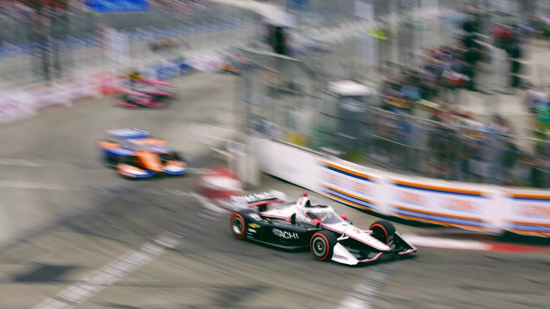 An IndyCar in Motion Turns This Photo Into a Long Beach Watercolor Painting
