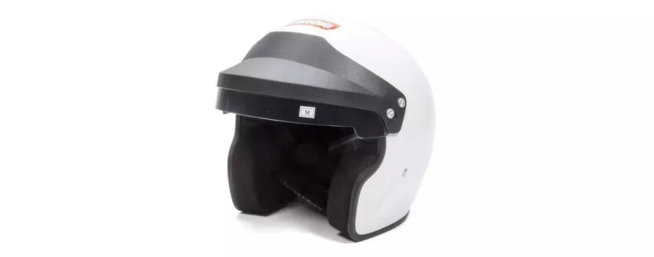 RaceQuip Gloss White Open Face Helmet