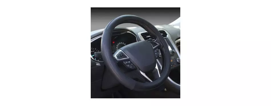 SEG Direct Black Microfiber Steering Wheel Cover