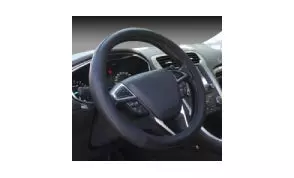 SEG Direct Black Microfiber Steering Wheel Cover