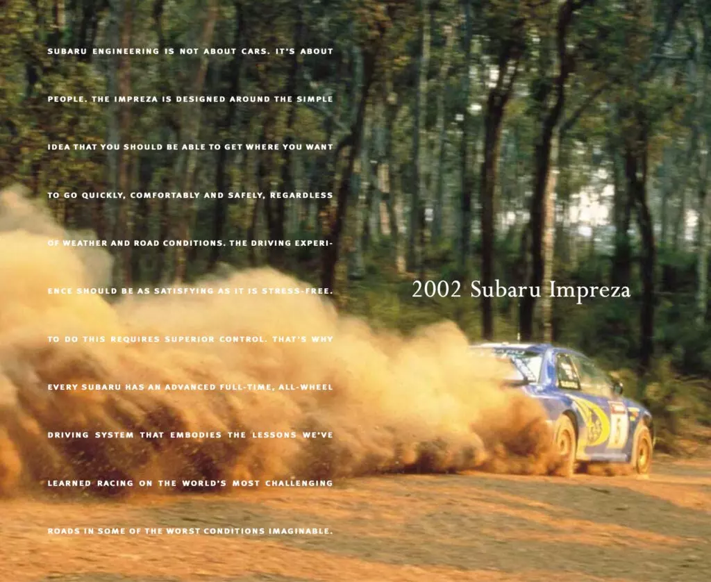 This 2002 Subaru Brochure Is a Beautiful Artifact From When Motorsports Actually Sold Cars