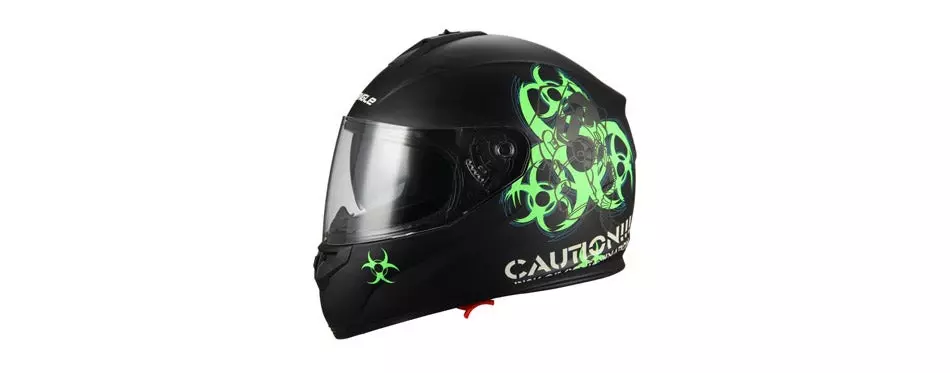“Biohazard” Full Face Matte Kids Motorcycle Helmet