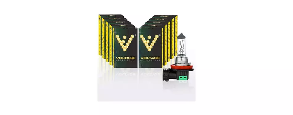 Voltage Automotive H11 Halogen Headlight Bulb 10 Pack