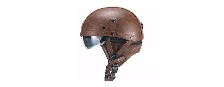 Woljay Retro Motorcycle Helmet