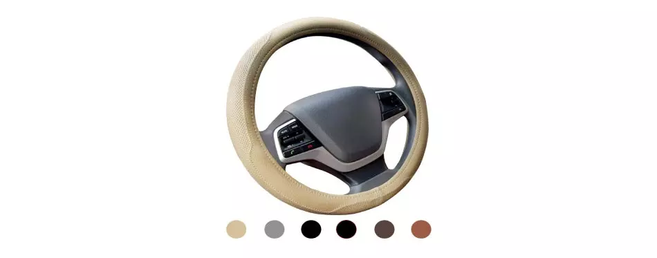 Ylife Microfiber Leather Car Steering Wheel Cover