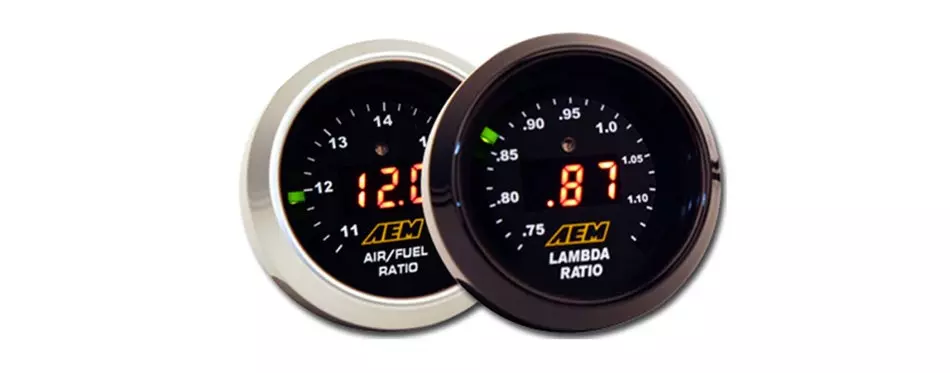 aem 2 wideband gauge display set