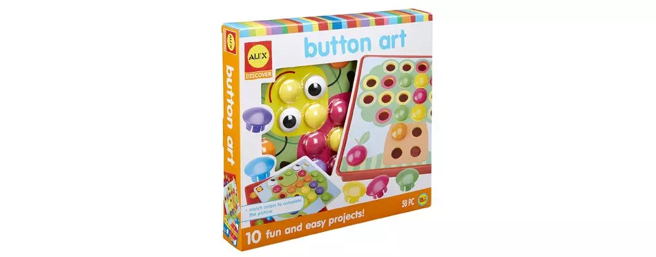 alex discover button art travel toy for toddlers