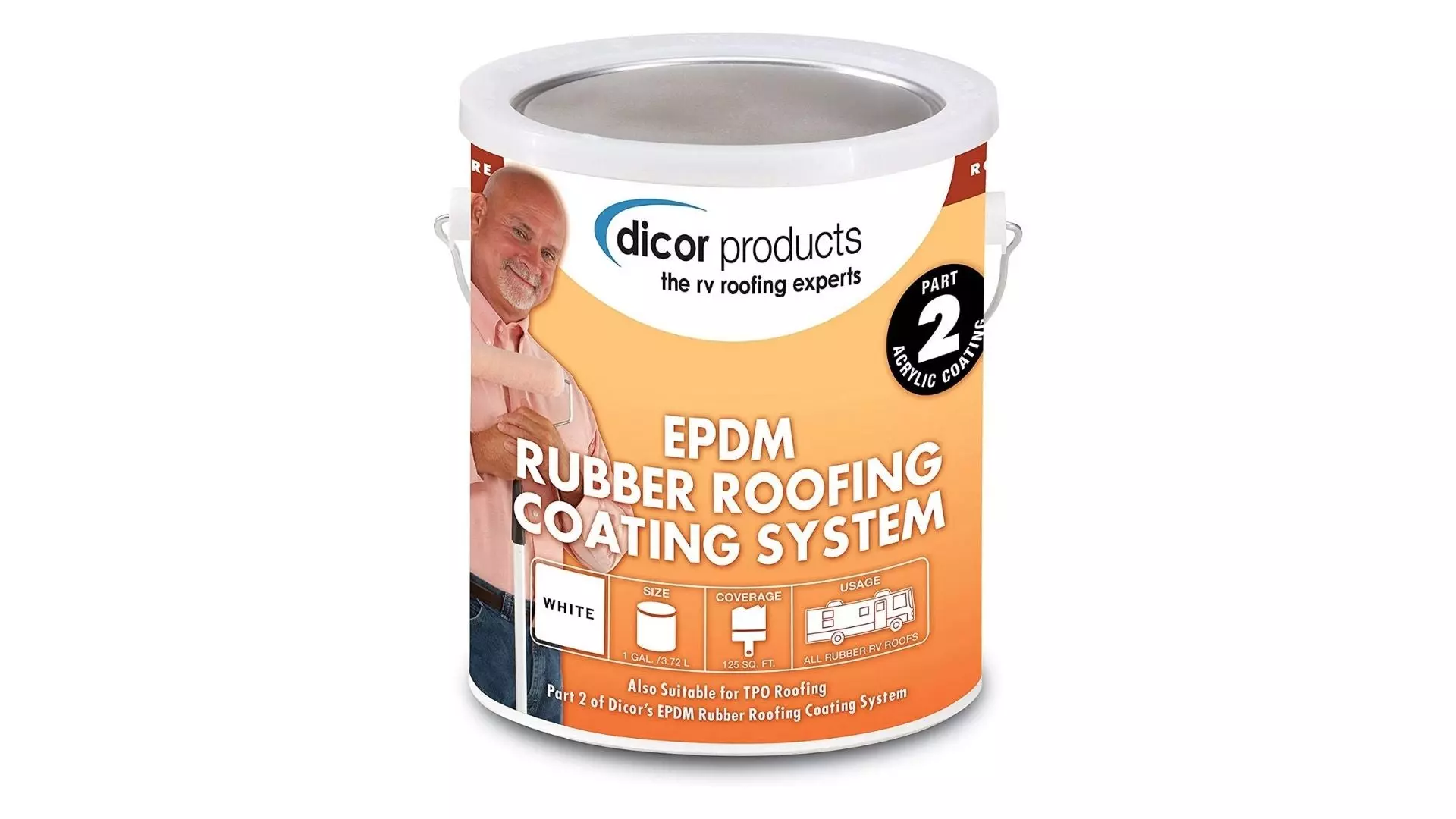 Dicor White EPDM Rubber Roof Coating