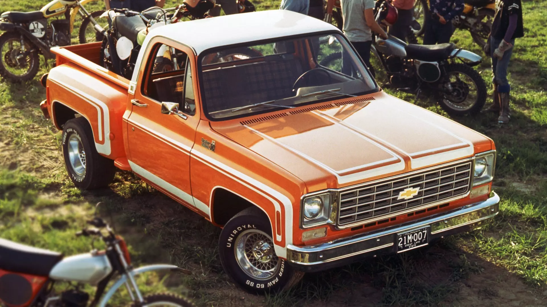 It Doesn’t Get More 1970 Something Than an Orange Stepside Pickup Truck