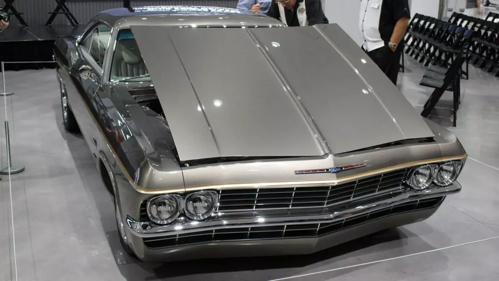 A Chip Foose custom Chevy Impala at the Petersen Museum.