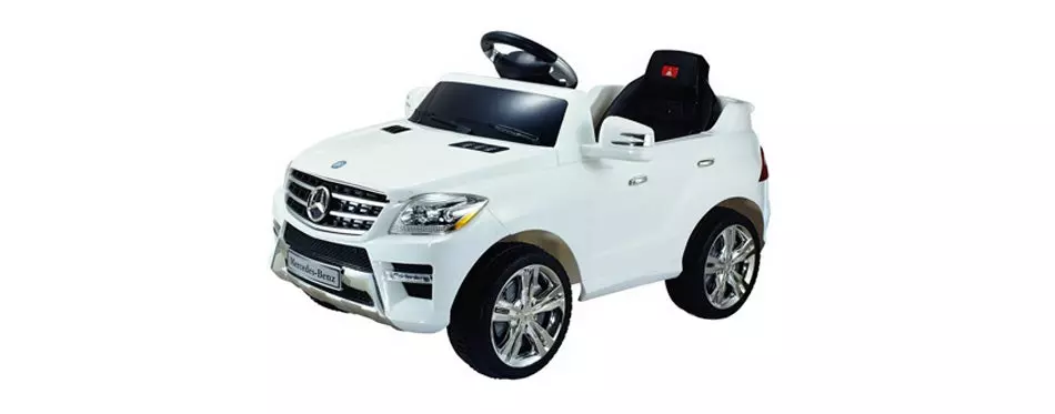costzon white mercedes benz electric kids ride on car