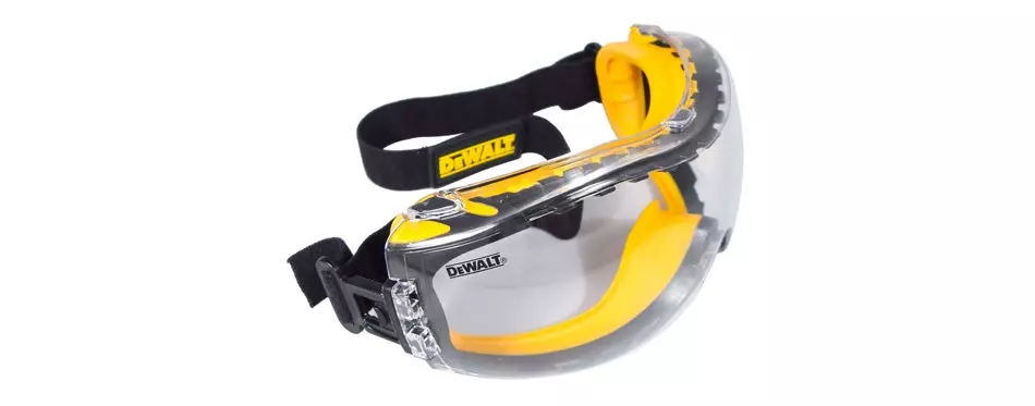 dewalt concealer clear anti-fog dual mold safety goggles