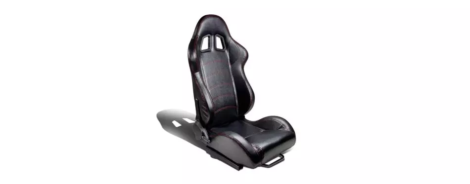 DNA RS-T1-PVC-BK-R Type-1 Black PVC Leather Racing Seat
