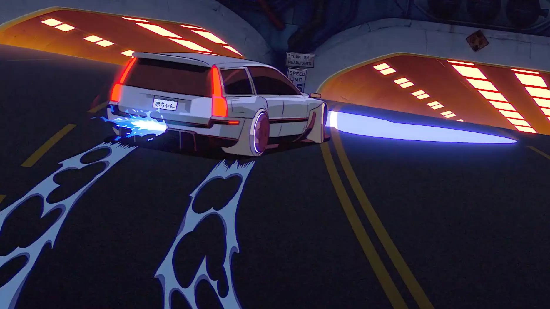 Check Out This Amazingly Animated Baby Announcement With a Cyberpunk Volvo | Autance