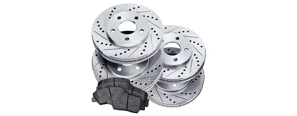 power sport cross drilled brake rotors disc