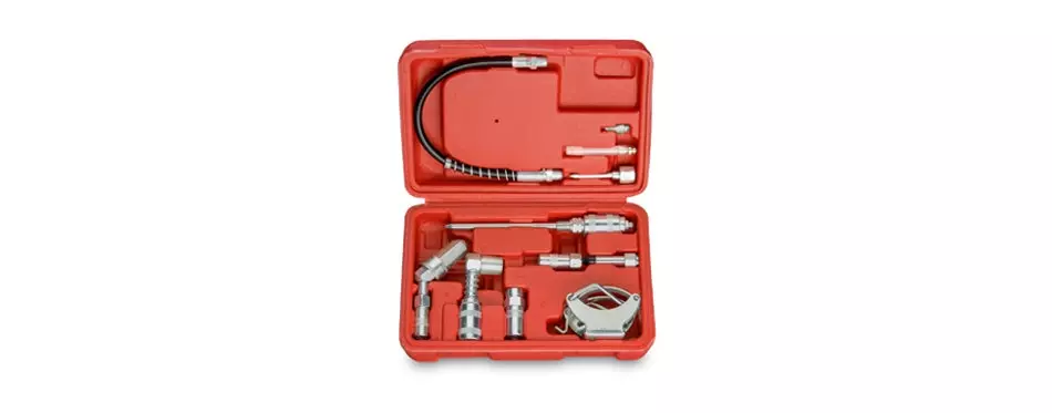 tooluxe 61077l grease gun and lubrication accessory kit