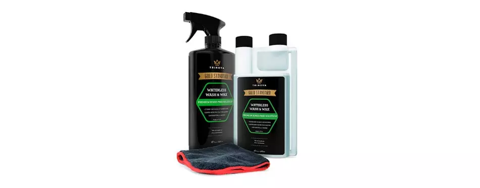 trinova waterless car wash and wax kit