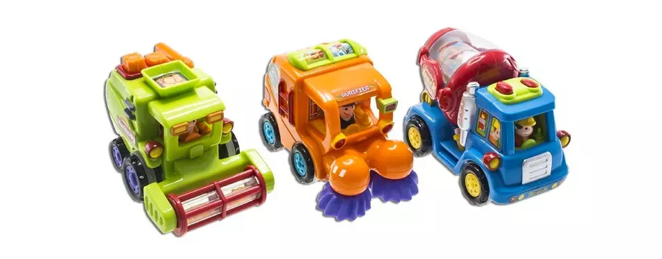 wolvol push and go friction powered car toys