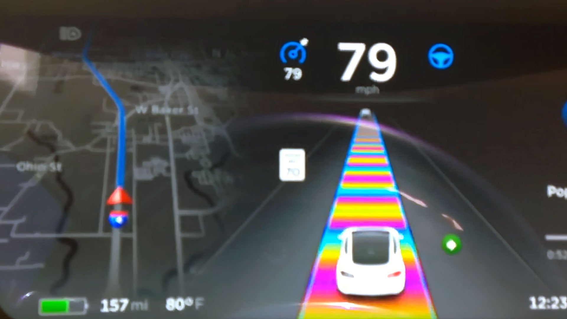 Tesla’s Latest Easter Egg Hits the Rainbow Road