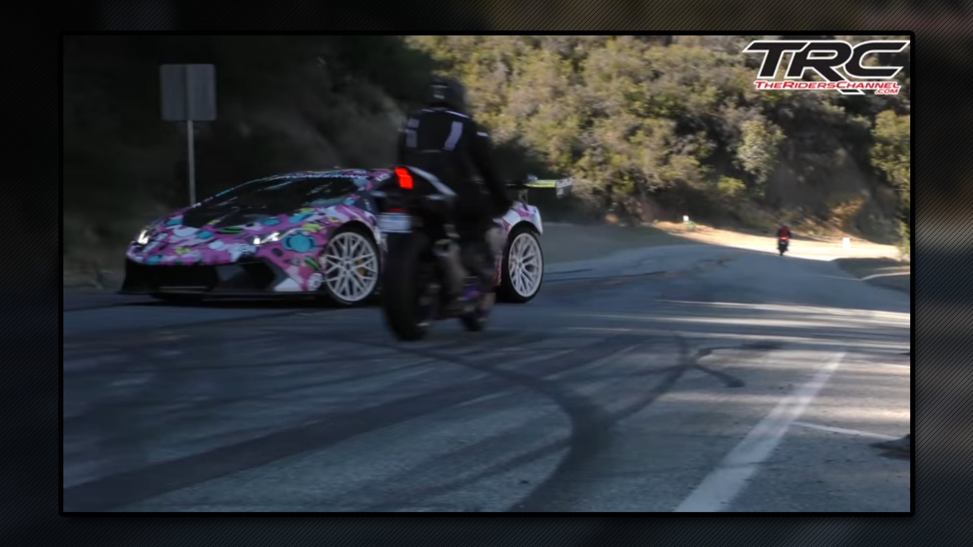 Watch a Lamborghini Huracan-Driving YouTuber Almost Kill a Motorcycle Rider
