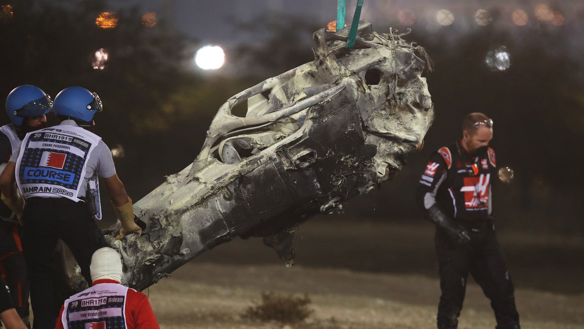 Romain Grosjean’s Torched F1 Car Is Being Put on Display