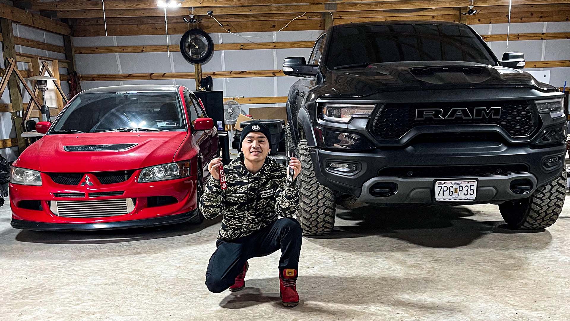 Guy Wins Free Ram TRX and Mitsubishi Evo 8 in Separate Contests in One Year