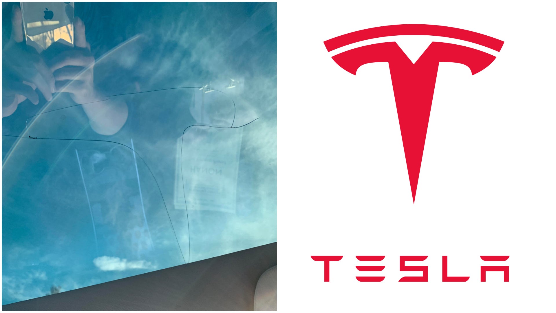 Tesla Model 3 Window Eerily Cracks in Exact Shape of Company’s Logo