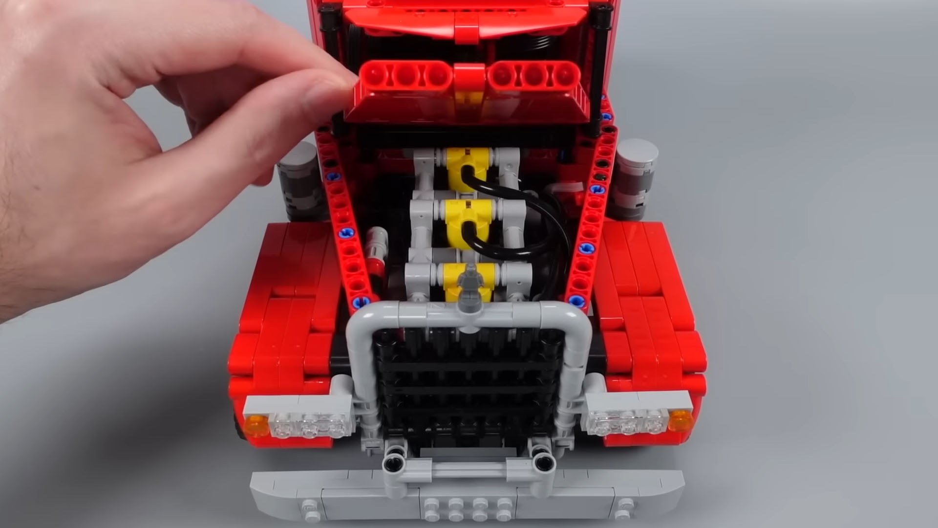 Watch This Air-Powered Lego Truck Run Well With a Three-Cylinder Engine